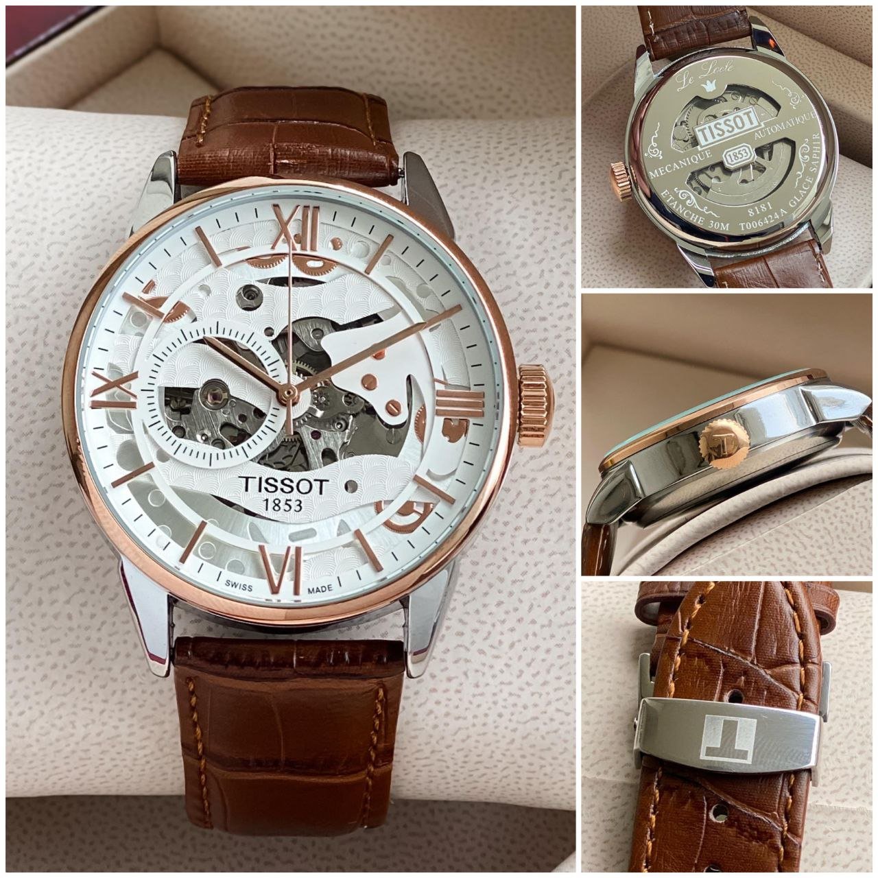 Tissot T-Complication / Le Locle Skeleton Mechanical Men's Watch (Master Copy/Replica or Original Variant) Gallery