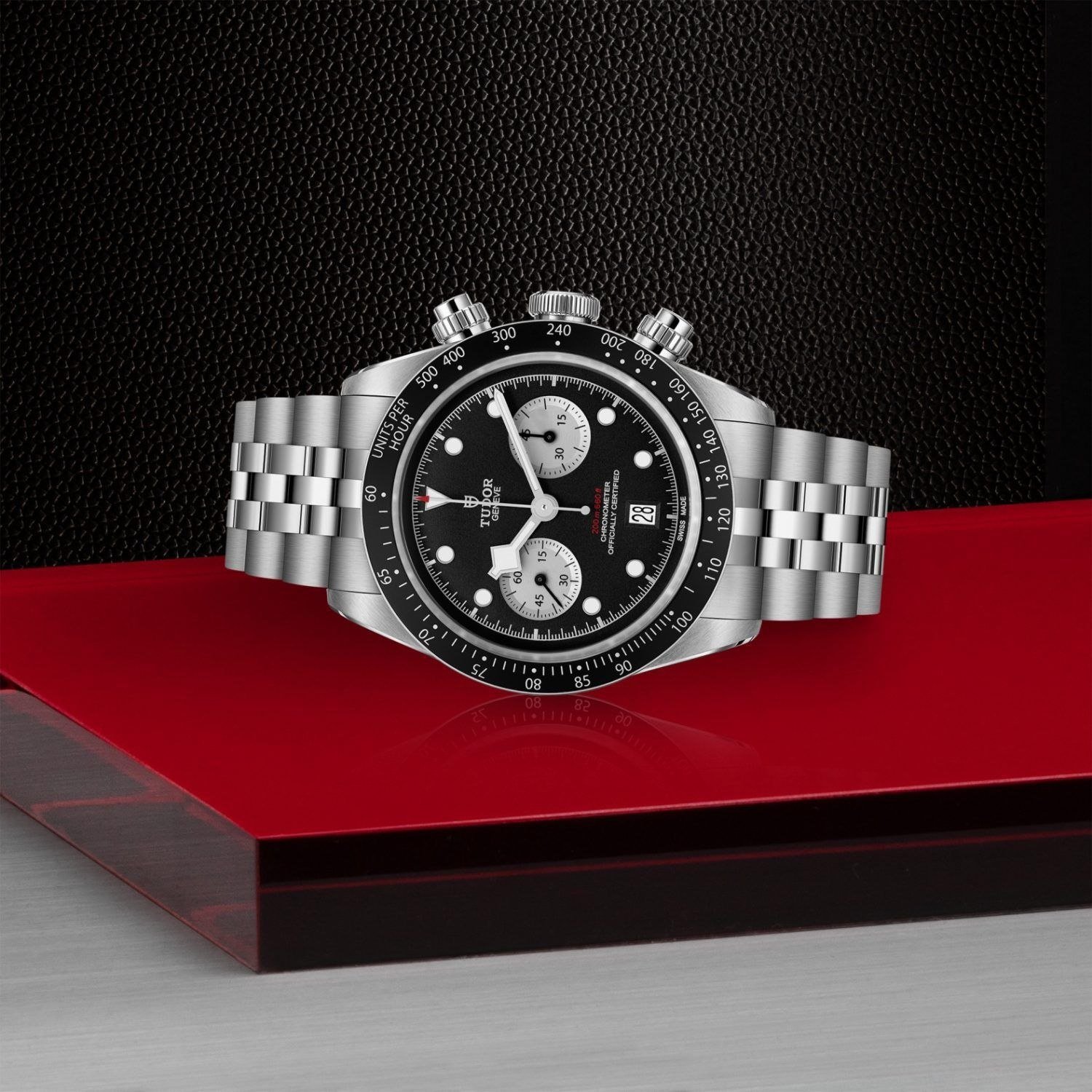 Tudor Black Bay Chrono (Black "Reverse Panda" Dial with Stainless Steel Jubilee-Style Bracelet) — Model Hover
