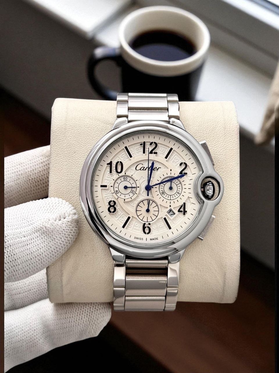 Cartier-Inspired Custom Chronograph Fashion Watch (Master Copy/Replica Design)