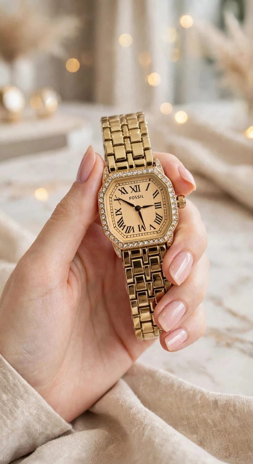 Fossil Jacqueline / Carraway / Geometric Crystal Bezel Women's Watch Collection (Master Copy/Replica or Original Variant)