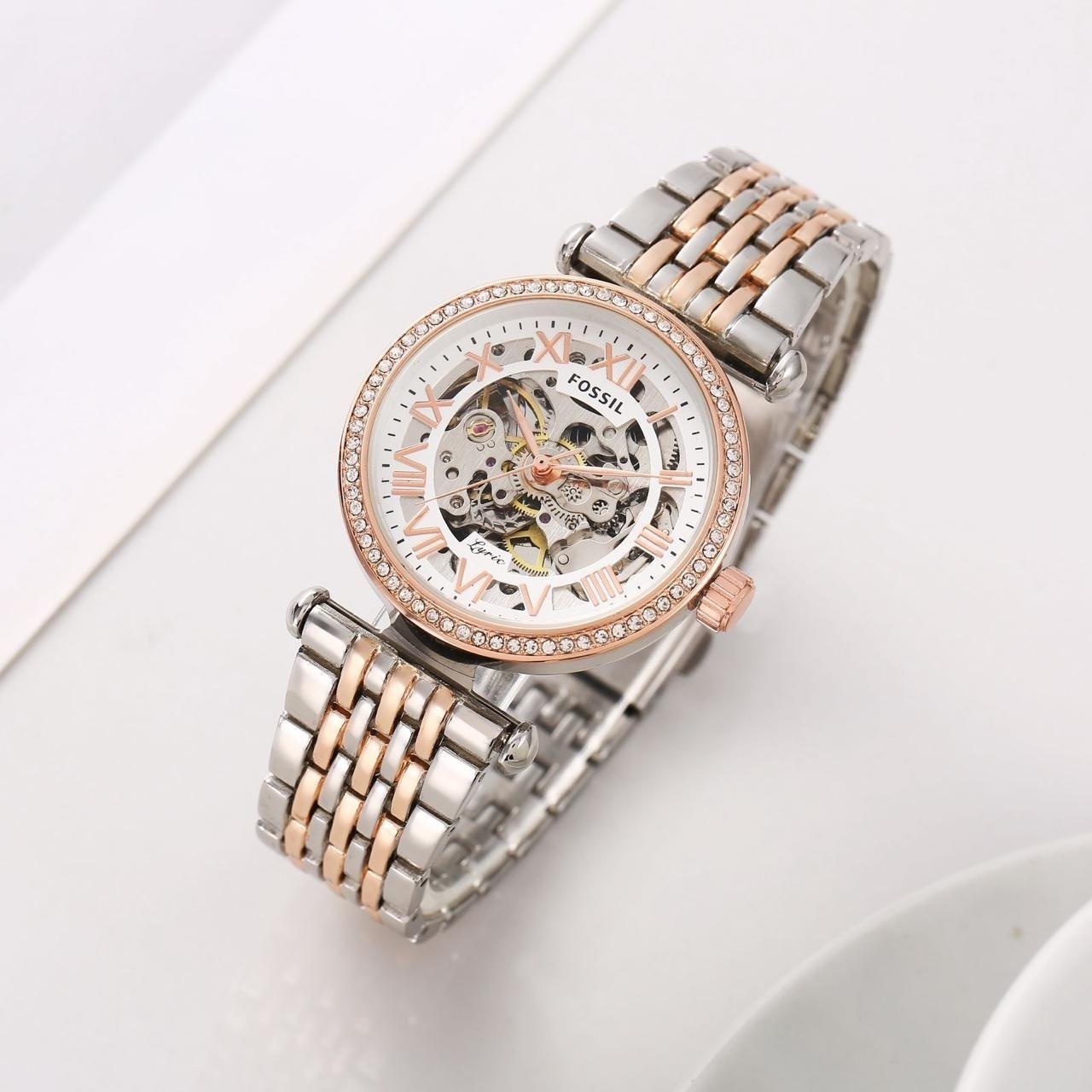 Fossil Lyric Three-Hand Automatic Two-Tone Women's Watch