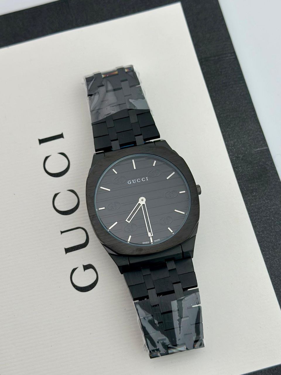 Gucci Two-Tone Cushion-Case Swiss Watch