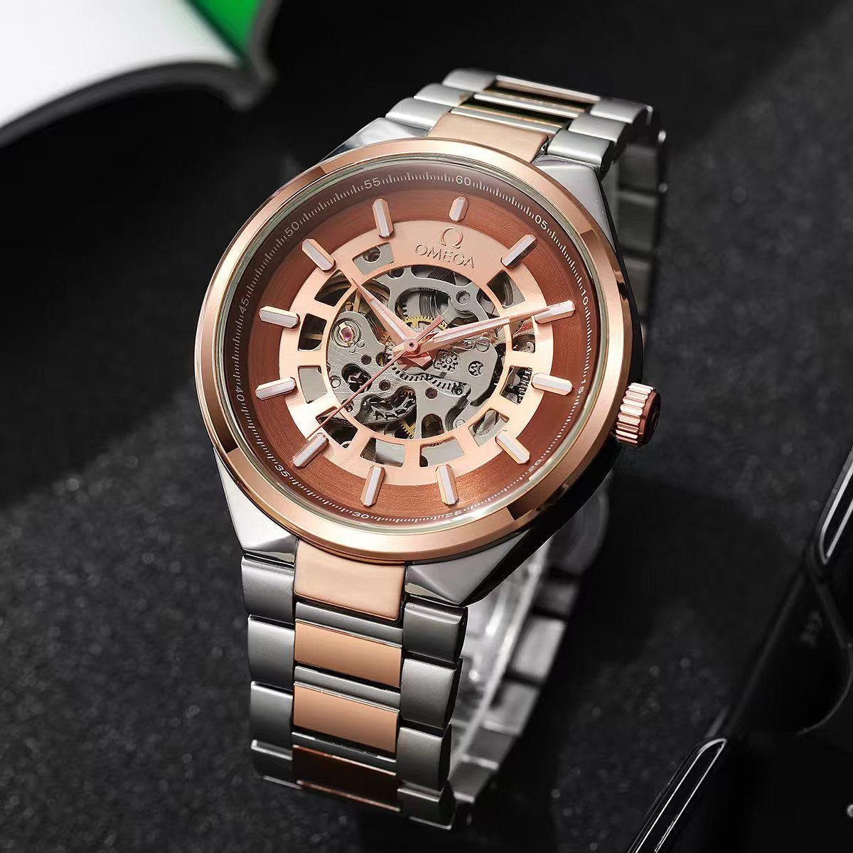 Omega Two-Tone Skeleton Automatic Watch Collection