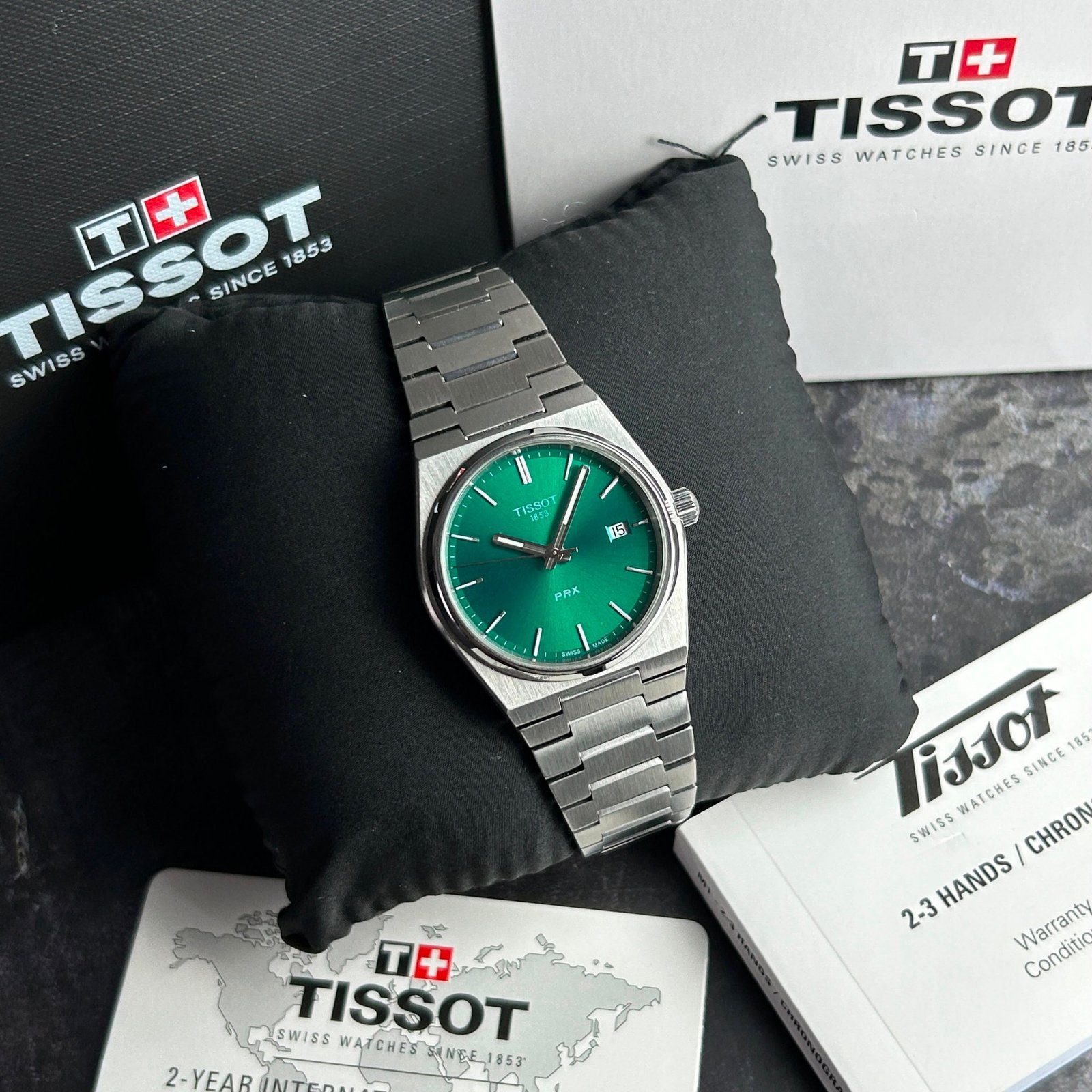Tissot PRX 40 / 35 Quartz Emerald Green Dial Stainless Steel Watch