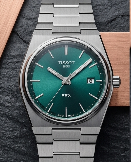 Tissot PRX 40 Quartz Emerald / Green Dial Stainless Steel Watch