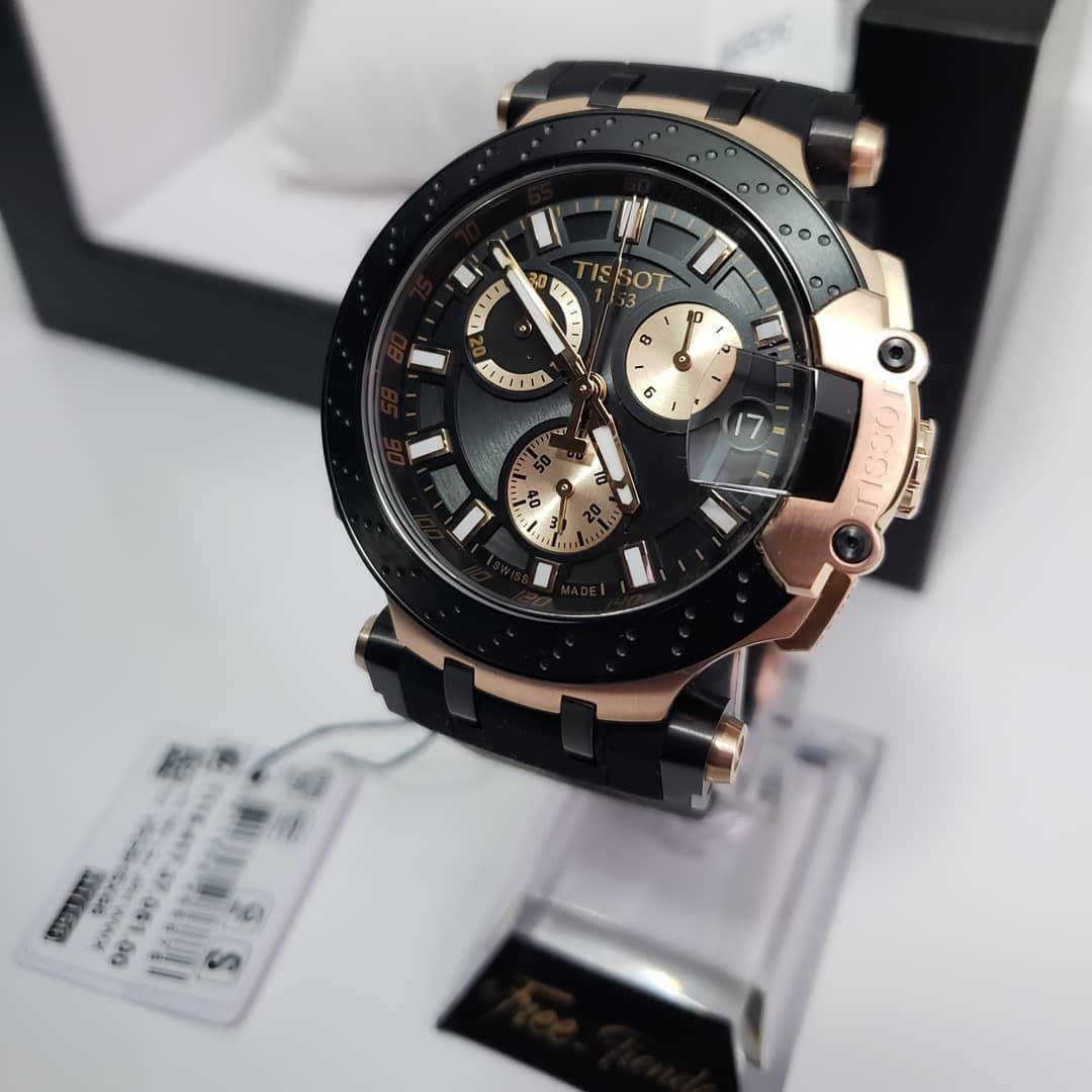 Tissot T-Race Chronograph — Rose Gold PVD & Black Dial Edition (Model Reference: T141.417.37.051.00 / T-Sport Collection)